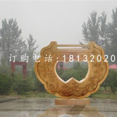 同心锁雕塑，铜锁雕塑，公园景观铜雕