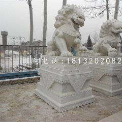 石头狮子雕塑汉白玉石雕北京狮