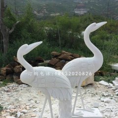 汉白玉仙鹤雕塑