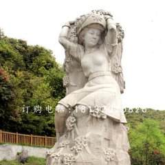 索玛蔚石雕，藏族女孩石雕