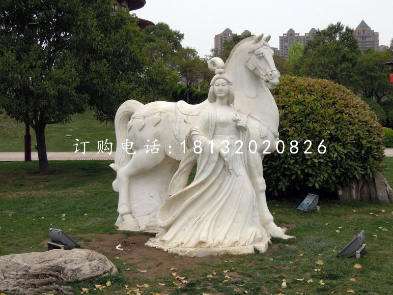 唐朝美女石雕，公园景观石雕