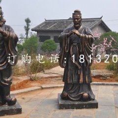 桃园三结义雕塑，玻璃钢仿铜古代人物