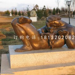 母子情深铜雕，公园人物铜雕