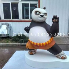 功夫熊猫雕塑，玻璃钢卡通雕塑
