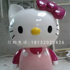 玻璃钢hellokitty雕塑，卡通摆件