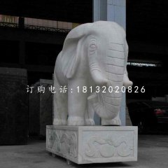 大理石大象雕塑企业动物石雕