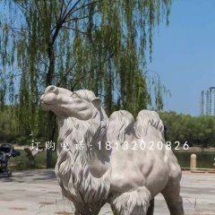 大理石骆驼雕塑公园动物石雕