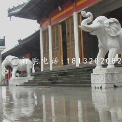 大象石雕寺庙动物雕塑