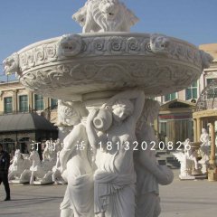 西方人物石喷泉汉白玉喷泉石雕