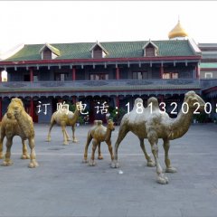 公园骆驼动物玻璃钢动物雕塑