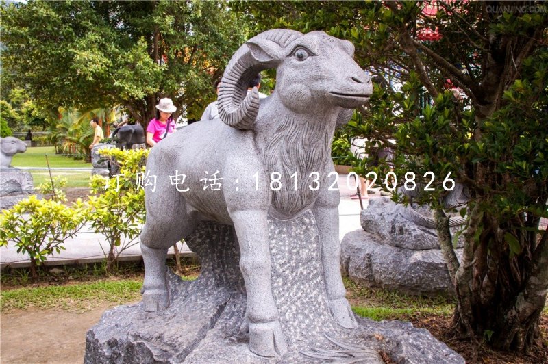 公园动物石雕，十二生肖石雕 (1)