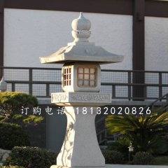 宫灯石雕，公园大理石灯雕塑