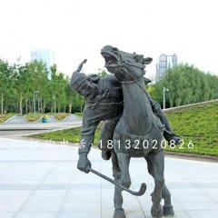 马球铜雕广场古代体育运动雕塑