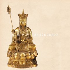 坐式地藏菩萨铜雕，寺庙佛像铜雕