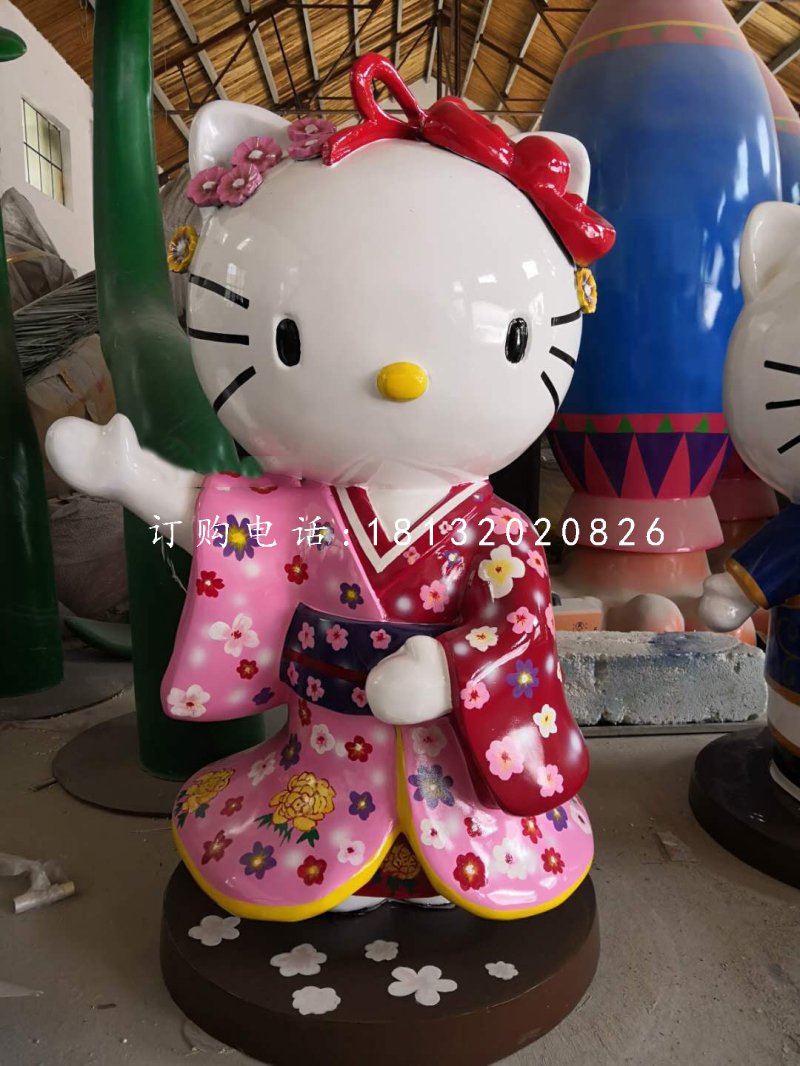 玻璃钢hellokitty商场卡通雕塑 (2)