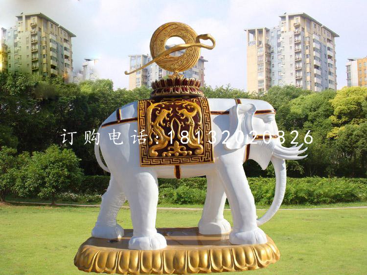 玻璃钢大象雕塑公园动物雕塑 (1)