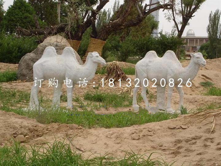 骆驼石雕 动物石雕 公园景观雕塑