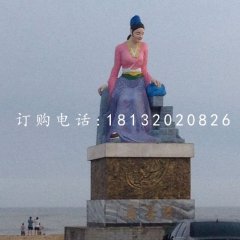 玻璃钢孟姜女雕塑 玻璃钢仿真人物雕塑