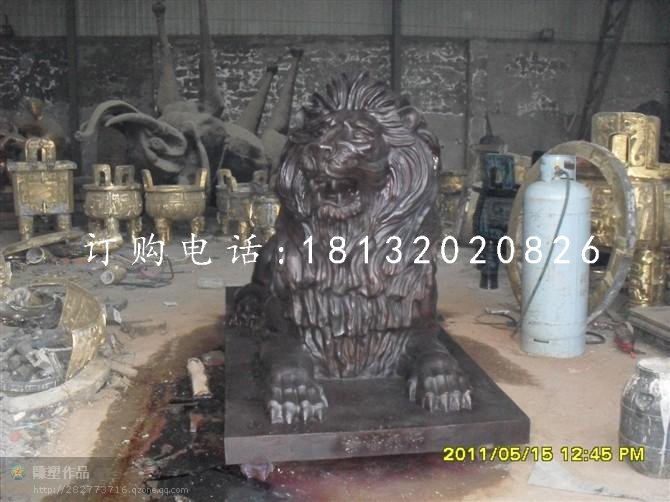 西洋吼狮铜雕 欧式铜狮子 (2).jpg