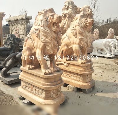 西洋狮石雕,欧式石雕狮子