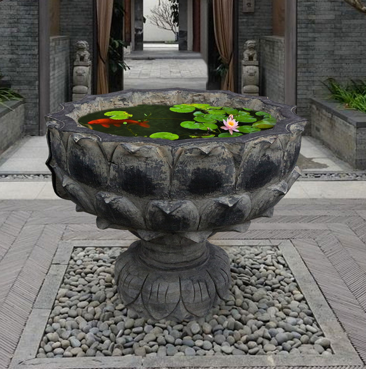 庭院景观石雕，石雕花盆