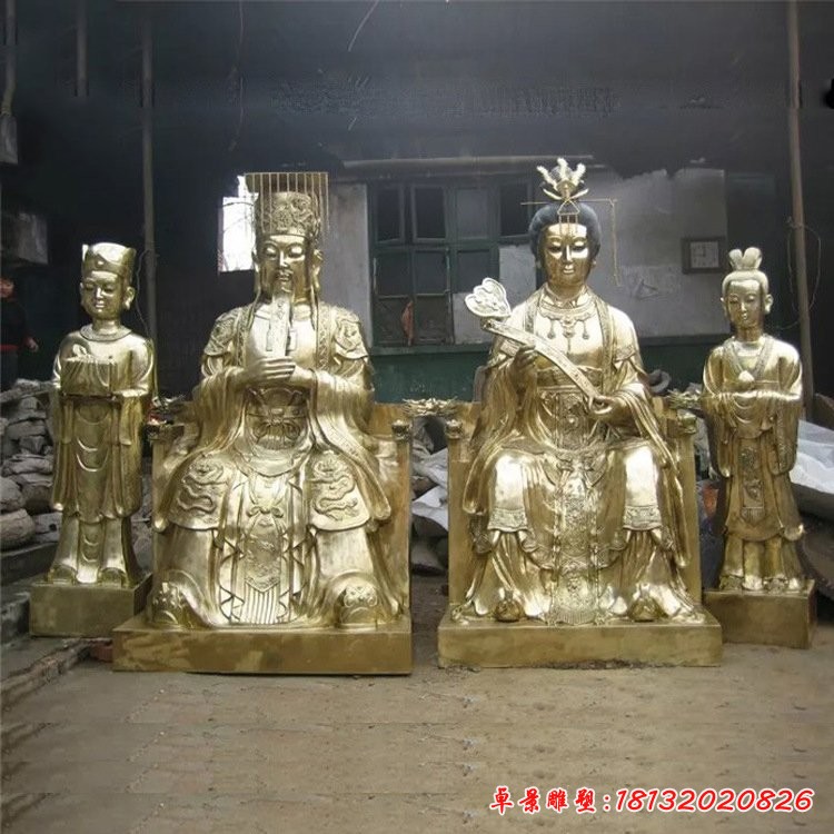 铜雕玉帝王母神像雕塑摆件[1][1]