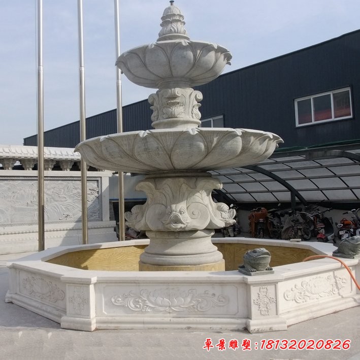 大理石欧式喷泉雕塑广场景观石雕喷泉 (2)