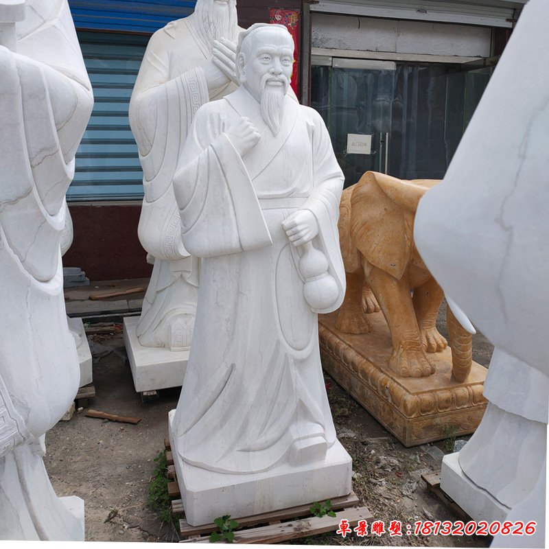 石雕汉白玉华佗雕像 厂家定制加工校园名人像 名医雕像各种伟人像106120