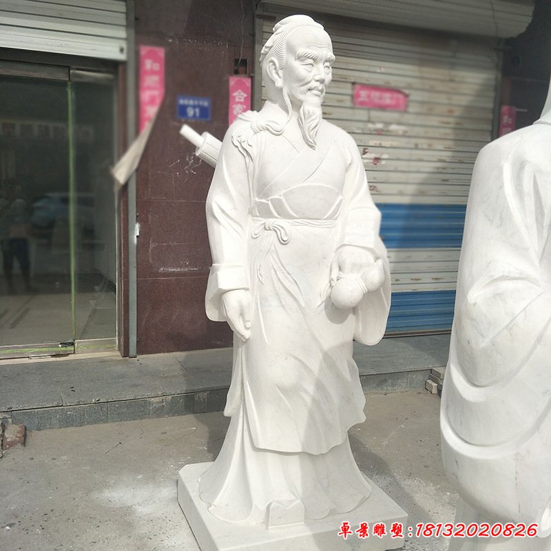汉白玉名医华佗人物雕塑 人物动物佛像石雕摆件 可加工定制90744