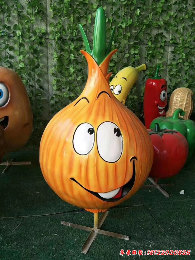 玻璃钢卡通洋葱雕塑