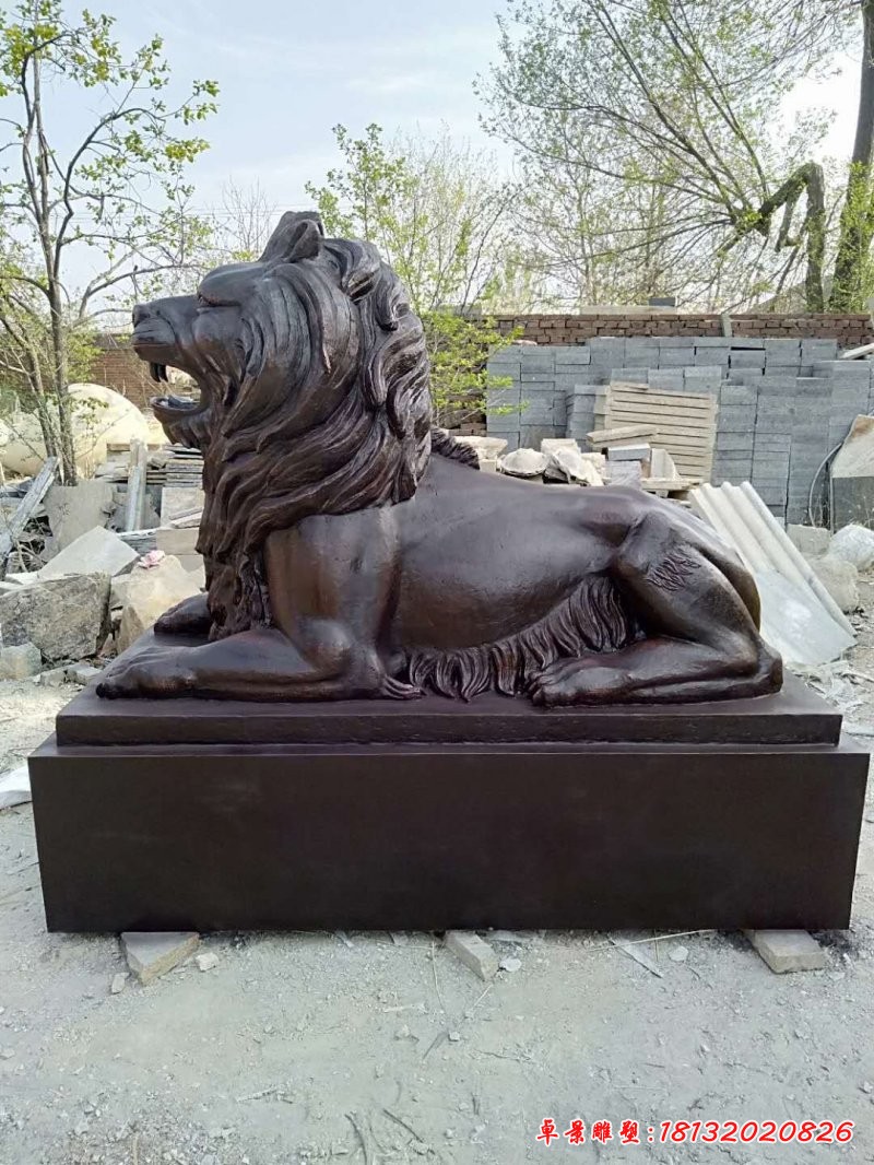 门口西洋狮子铜雕