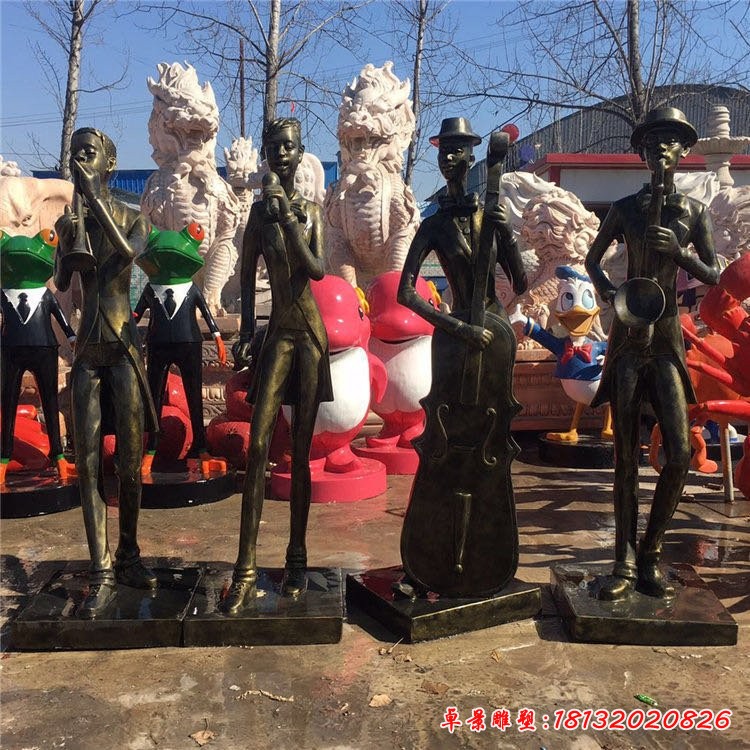 乐队人物铜雕