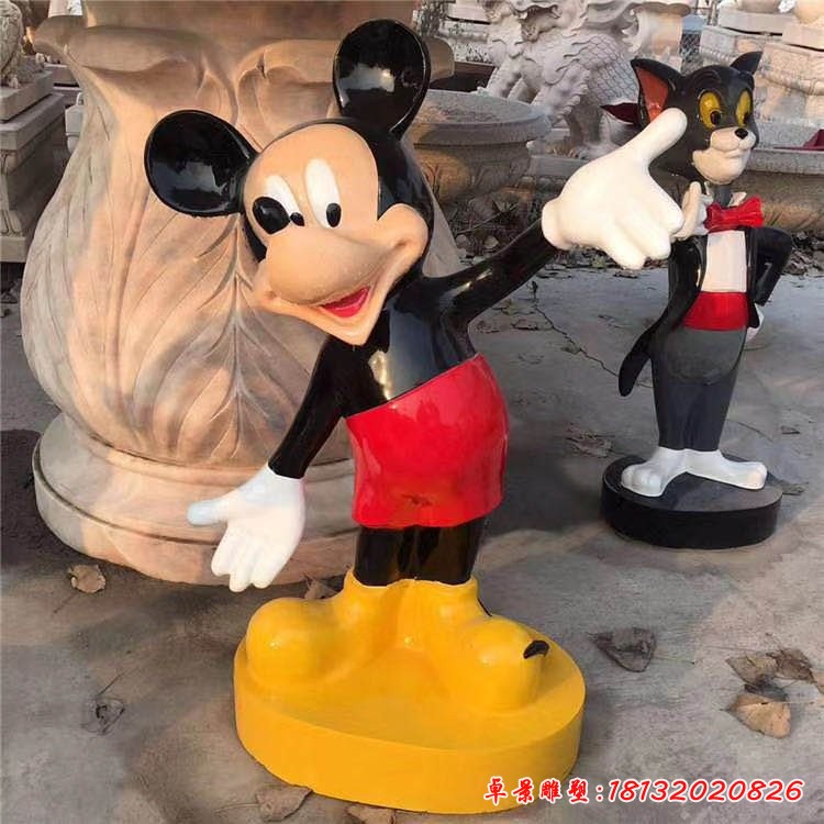玻璃钢卡通动物米老鼠雕塑