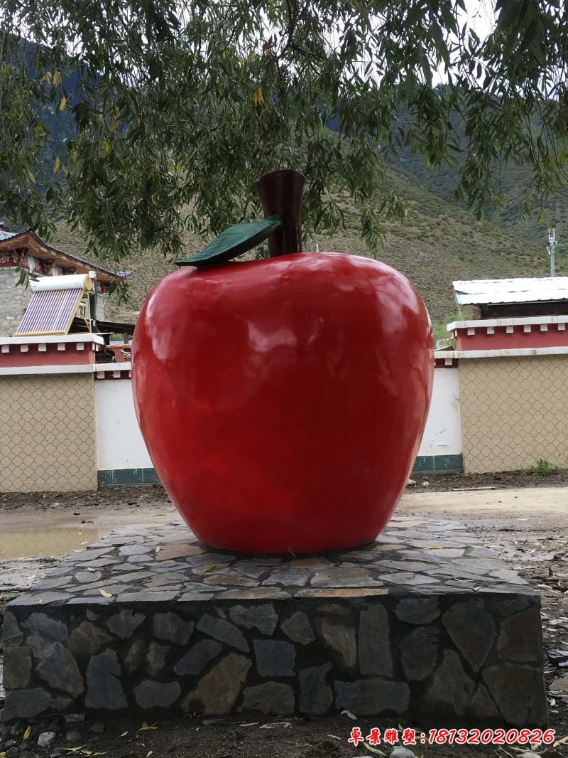 玻璃钢苹果雕塑