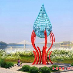 抽象大型水滴雕塑