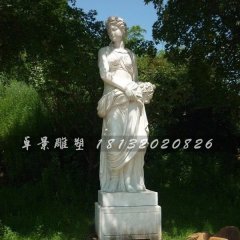 汉白玉美女雕塑，西方美女石雕