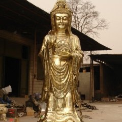 观音菩萨铜雕，铸铜观音菩萨雕塑
