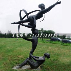 体操运动员雕塑，公园人物铜雕