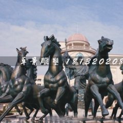 阿波罗战车铜雕，广场景观雕塑