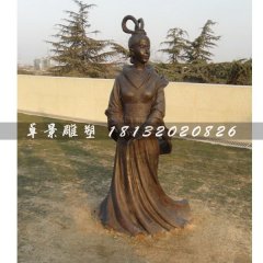 古代美女铜雕，广场古人雕塑