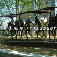 抽象人物铜雕，广场景观铜雕