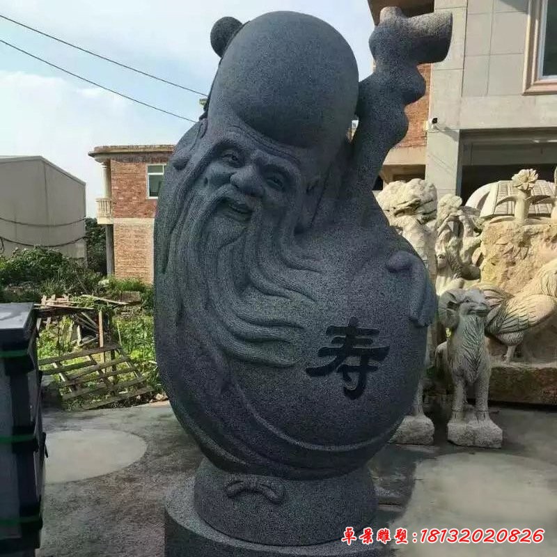 大理石抽象福禄寿雕塑