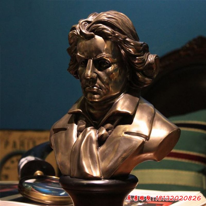 铜雕贝多芬头像摆件