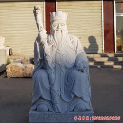 汉白玉坐式神像土地公雕塑