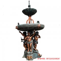 喷泉铜雕，广场景观铜雕