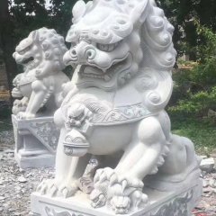 汉白玉中国传统狮子雕塑
