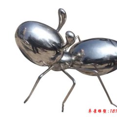 不锈钢镜面蚂蚁公园动物雕塑