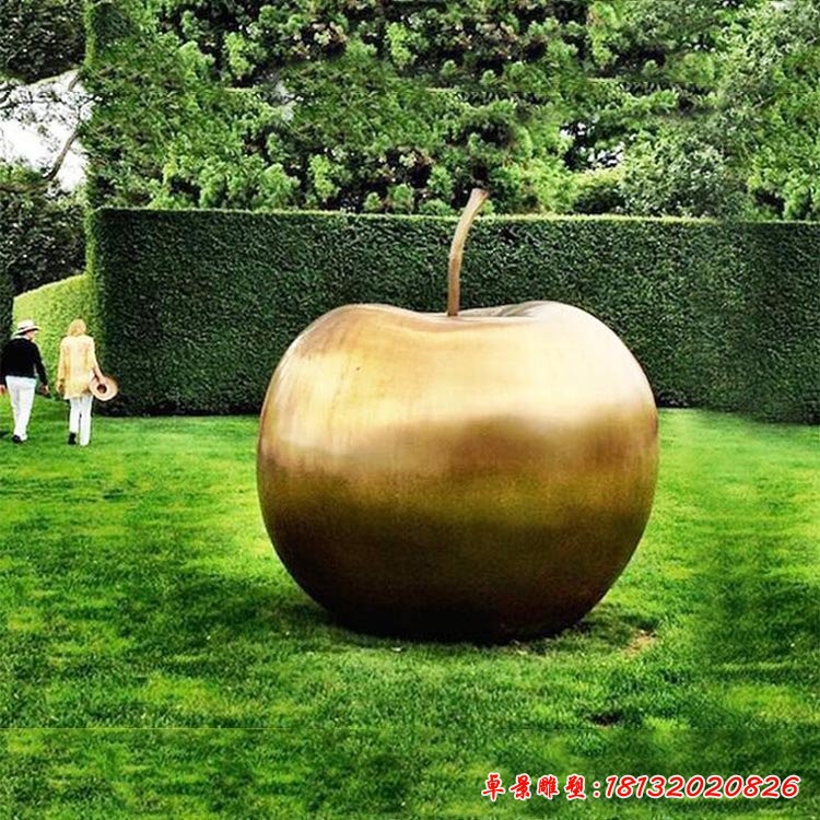 公园景观苹果铜雕