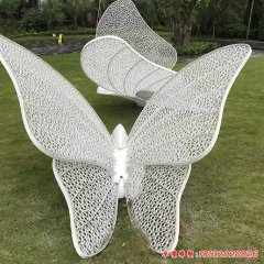 公园不锈钢镂空蝴蝶雕塑