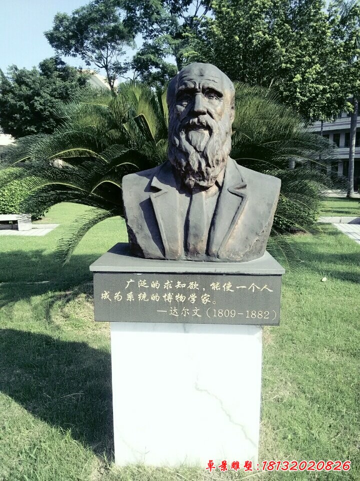 西方科学家达尔文铜雕